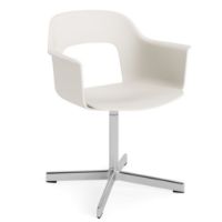 Bild von HAY Layout Sessel 231 H: 79 cm - Aluminium poliert/Cremeweiß