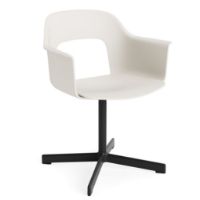 Bild von HAY Layout Armchair 231 H: 79 cm - Schwarz pulverbeschichtetes Aluminium/Cremeweiß