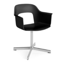 Bild von HAY Layout Sessel 231 H: 79 cm - Poliertes Aluminium/Schwarz