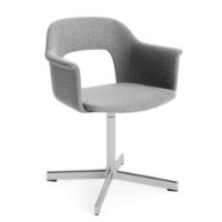 Bild von HAY Layout Armchair 234 Vollpolster H: 80 cm - Aluminium poliert/Hallingdal 130