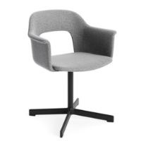 Bild von HAY Layout Armchair 234 Vollpolster H: 80 cm - Schwarz pulverbeschichtetes Aluminium/Hallingdal 130