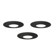 Bild von STOFF Nagel Kerzenhalter-Manschette 3-tlg. Ø: 2,85 cm - Schwarz