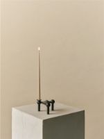 Bild von STOFF Nagel Kerzenhalter-Manschette 3-tlg. Ø: 2,85 cm - Schwarz