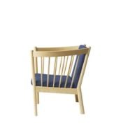 Bild von FDB Furniture Erik Ole Jørgensen J146 Sessel H: 79,5 cm – Eiche/Dunkelblau