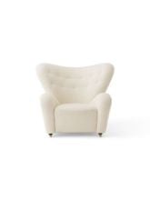Bild von Audo Copenhagen Den Trætte Mand Loungestol H: 88 cm - Dunkel gebeizte Eiche/Baena Bouclé 14