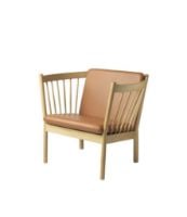 Bild von FDB Furniture Erik Ole Jørgensen J146 Sessel H: 79,5 cm – Eiche/Cognac-Denver-Leder