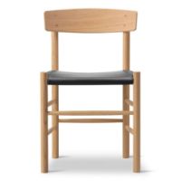 Bild von Fredericia Furniture 3339 J39 Mogensen Esszimmerstuhl – Geölte Eiche/Schwarzes Leder