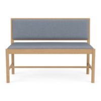 Bild von FDB Furniture J176 Sønderborg Bank L: 116,5 cm – Lackierte Eiche/Blaue Wolle