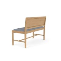 Bild von FDB Furniture J176 Sønderborg Bank L: 116,5 cm – Lackierte Eiche/Blaue Wolle