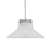Bild von FDB Furniture U11 Sletterhagen Pendelleuchte Ø: 20,8 cm – Aluminium/Opal geriffeltes Glas