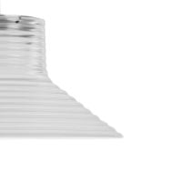 Bild von FDB Furniture U11 Sletterhagen Pendelleuchte Ø: 20,8 cm – Aluminium/Opal geriffeltes Glas