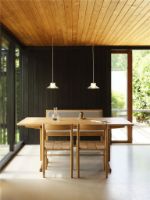 Bild von FDB Furniture U11 Sletterhagen Pendelleuchte Ø: 20,8 cm – Aluminium/Opal geriffeltes Glas