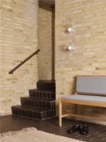 Bild von FDB Furniture U12 Sletterhage Wandleuchte mit Kabel Ø: 20,8 cm - Aluminium/Opal-Rillenglas