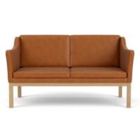 Bild von FDB Furniture L45 MK154 Mogens Koch 2-Sitzer-Sofa B: 145 cm - Eiche/Cognac Leder
