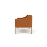 Bild von FDB Furniture L45 MK154 Mogens Koch 2-Sitzer-Sofa B: 145 cm - Eiche/Cognac Leder