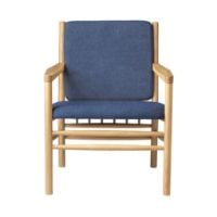 Bild von FDB Møbler J147 Lænestol Erik Ole Jørgensen H: 79,5 cm - Eg/Dark Blue