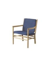 Bild von FDB Møbler J147 Lænestol Erik Ole Jørgensen H: 79,5 cm - Eg/Dark Blue