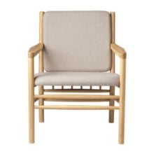 Bild von FDB Møbler J147 Lænestol Erik Ole Jørgensen H: 79,5 cm - Eg/Beige