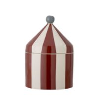 Bild von Bloomingville MINI Cimmi Glas mit Deckel H: 26 cm - Steingut/Rot OUTLET