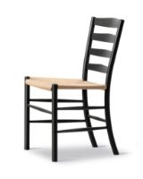 Bild von Fredericia Furniture 3207 Klint Esszimmerstuhl H: 85 cm - Schwarz lackierte Eiche