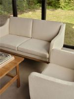 Bild von FDB Furniture L45 MK154 Mogens Koch 2 Pers. Sofa B: 145 cm - Eiche/De Ploeg Prairie, Beige