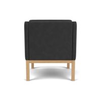 Bild von FDB Furniture L46 MK155 Mogens Koch Sessel B: 72 cm - Eiche/Schwarzes Leder