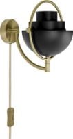 Bild von GUBI Multi-Lite Wandleuchte Ø: 15 cm - Messing/Schwarz Seidenmatt