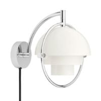 Bild von GUBI Multi-Lite Wandleuchte Ø: 15 cm - Chrom/Weiß Seidenmatt