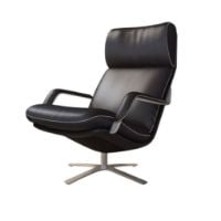 Bild von BERG Furniture Nasa High Sessel inkl. verstellbarem Nackenkissen SH: 46 cm – Berg Soft Black Leather/Matte Aluminium