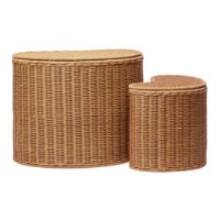 Bild von Ferm Living Willora Geflochtenes Aufbewahrungsset, 2 Stück - Rattan/Natur
