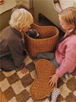 Bild von Ferm Living Willora Geflochtenes Aufbewahrungsset, 2 Stück - Rattan/Natur