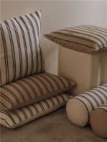 Bild von Ferm Living Twill Cushion 50x50 cm - Økologisk Bomuld/Cashmere/Sort
