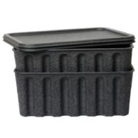 Bild von Ferm Living Paper Pulp Box 2er-Set Groß H: 15 cm - Anthrazit