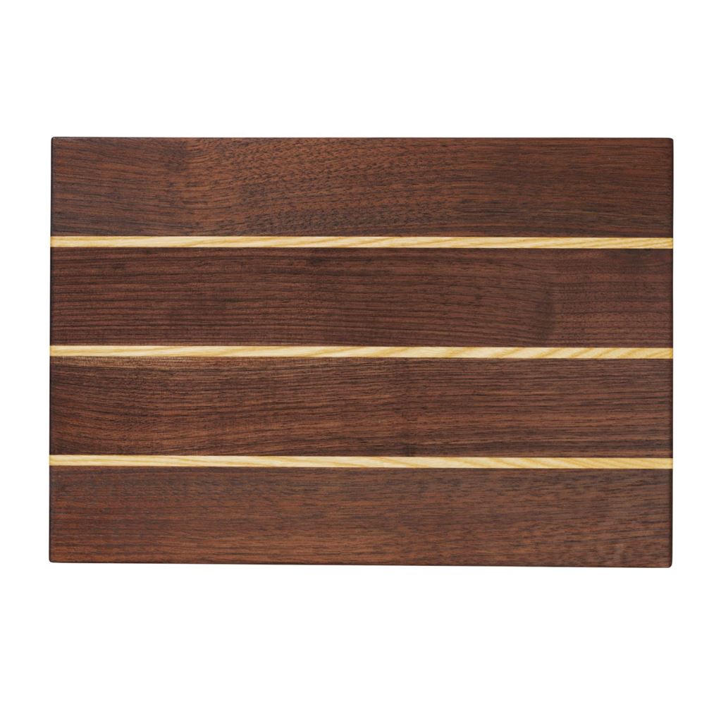 Bild von Ferm Living Stripe Schneidebrett 25x36 cm - Walnuss/Esche