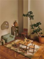 Bild von Ferm Living Billow Sitzsack B: 80 cm - Bio-Baumwolle/Teegrün
