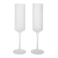 Bild von Ferm Living Ripple Champagnerglas 15 cl 2er-Set - Milchglas