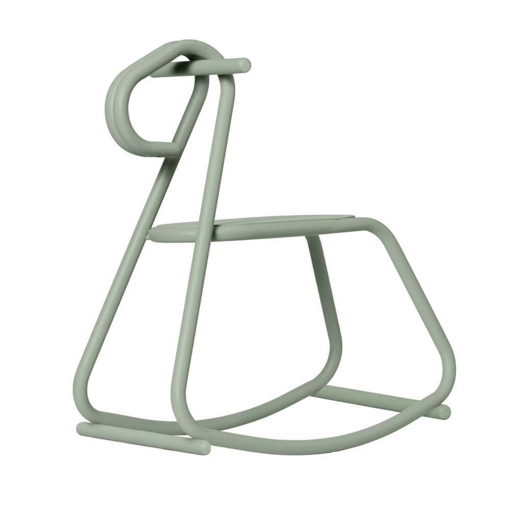Bild von Ferm Living Lussi Schaukelpferd H: 53 cm - Pulverbeschichteter Stahl/Teegrün