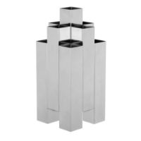 Bild von Ferm Living Tessera Vase 3x3 H: 28 cm - Edelstahl/Spiegelpolitur