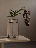 Bild von Ferm Living Tessera Vase 3x3 H: 28 cm - Edelstahl/Spiegelpolitur