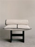 Bild von Ferm Living Vari Gesteppte Tagesdecke, Einzelbett, 180 x 260 cm, Natur/Dunkelschokolade