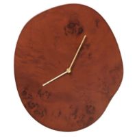 Bild von Ferm Living Melt Wanduhr 28x33 cm - Dunkel gebeiztes Wurzelholz