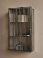 Bild von Ferm Living Haze Wandschrank 60x35 cm - Geriffeltes Glas/Edelstahl