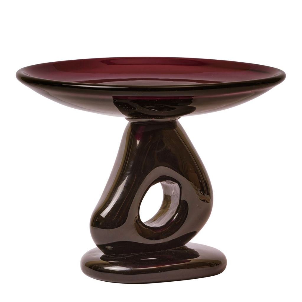 Bild von Ferm Living Damo Glas-Tafelaufsatz Ø: 21 cm - Glas/Dunkle Traube