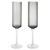 Bild von Ferm Living Ripple Champagnerglas 15 cl 2er-Set - Rauchglas