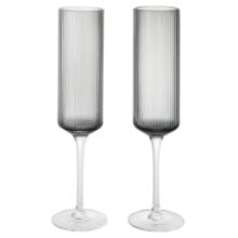 Bild von Ferm Living Ripple Champagnerglas 15 cl 2er-Set - Rauchglas