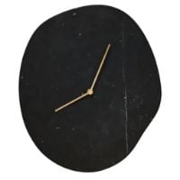 Bild von Ferm Living Melt Wanduhr 28x33 cm - Schwarzer Marmor