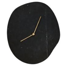 Bild von Ferm Living Melt Wanduhr 28x33 cm - Schwarzer Marmor
