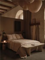 Bild von Ferm Living Vari Quilted Kissen Rechteckig 80x60 cm - Natur/Dunkel