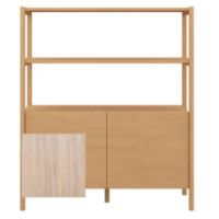 Bild von Skovby SM712 Hohes Sideboard H: 140 cm - Weiß geölte Eiche