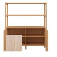 Bild von Skovby SM712 Hohes Sideboard H: 140 cm - Weiß geölte Eiche